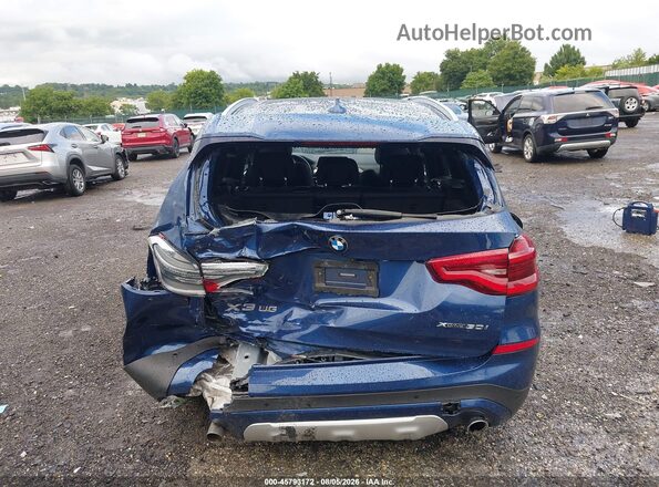 5UXTY5C08M9F48104 2021 BMW X3 Blue Вид спереду