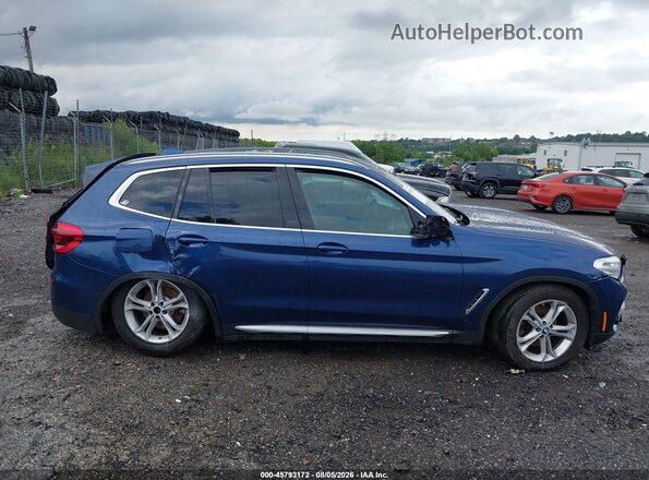 5UXTY5C08M9F48104 2021 BMW X3 Blue Вид щитка приладів
