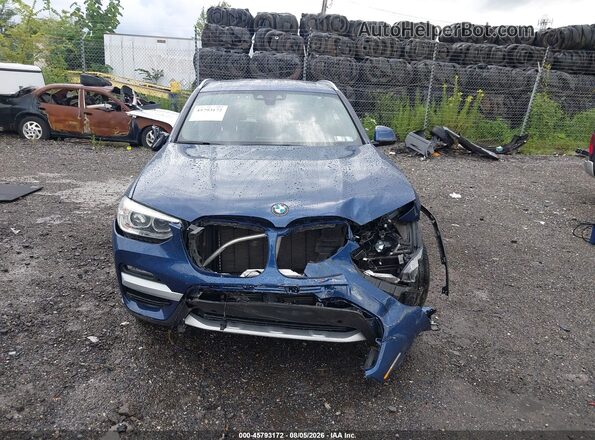 5UXTY5C08M9F48104 2021 BMW X3 Blue Вид панелі приладів