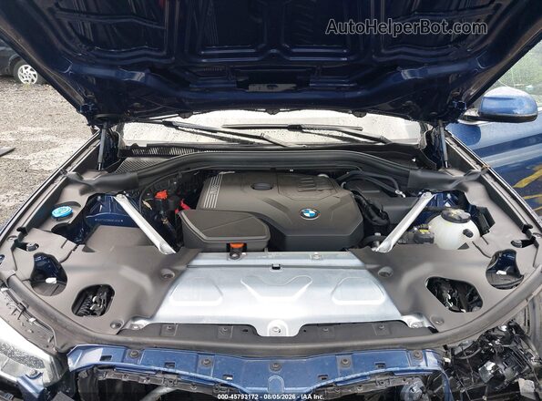 5UXTY5C08M9F48104 2021 BMW X3 Blue Вид ззаду