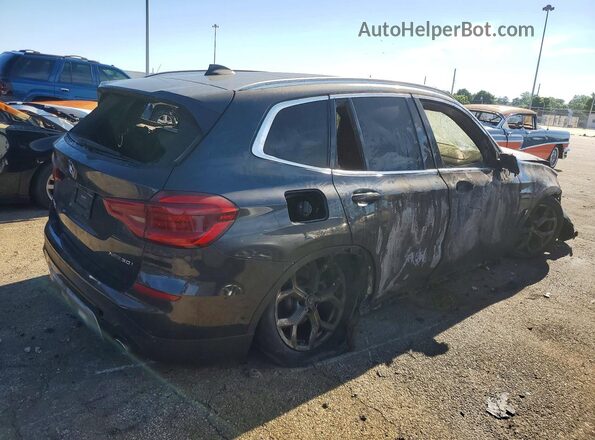 5UXTY5C08M9F65226 2021 BMW X3 Black Հետևի աջ
