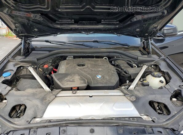 5UXTY5C08M9H20888 2021 BMW X3 Black Engine compartment view