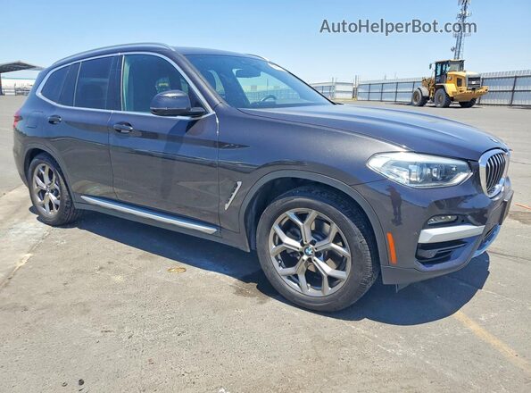 5UXTY5C09L9D22457 2020 BMW X3 Charcoal Առջևի աջ
