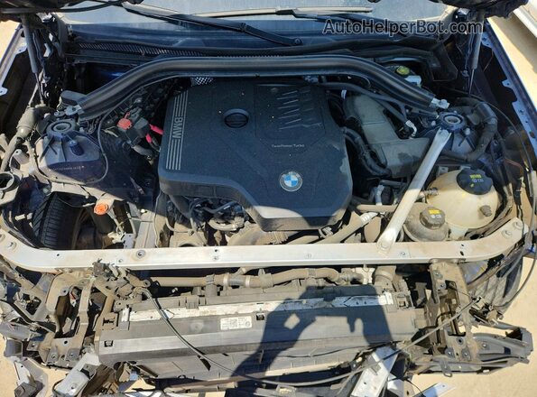 5UXTY5C09M9E46326 2021 BMW X3 Blue ძრავის განყოფილების ხედი