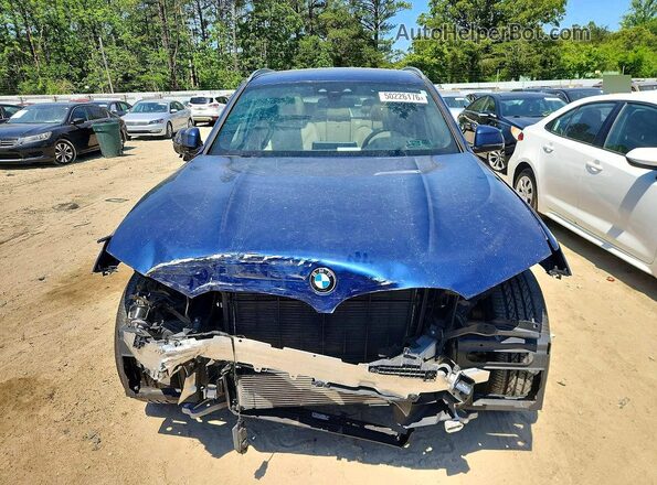 5UXTY5C09M9E46326 2021 BMW X3 Blue წინა ხედი