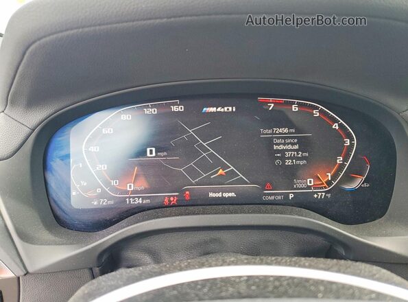 5UXTY9C00L9D23049 2020 BMW X3 Black Սարքավորումների վահանակի տեսք