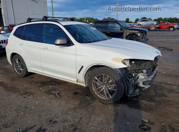 5UXTY9C03LLE60392 2020 BMW X3 White Delantero derecho