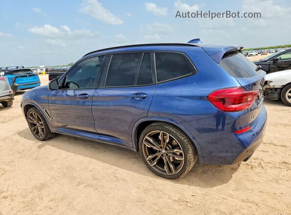5UXTY9C04L9D22535 2020 BMW X3 Blue Հետևի ձախ