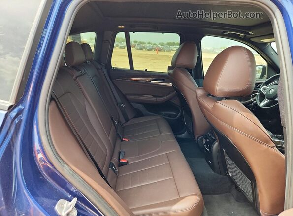 5UXTY9C04L9D22535 2020 BMW X3 Blue Հետևի նստատեղերի տեսք