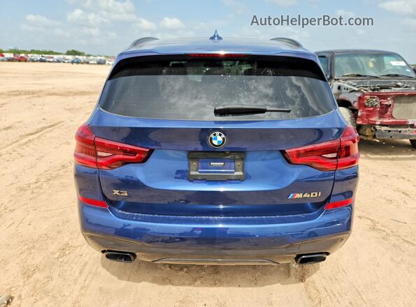 5UXTY9C04L9D22535 2020 BMW X3 Blue Հետևի տեսք