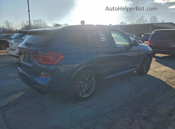 5UXTY9C04LLE59459 2020 BMW X3 Blue Trasero derecho