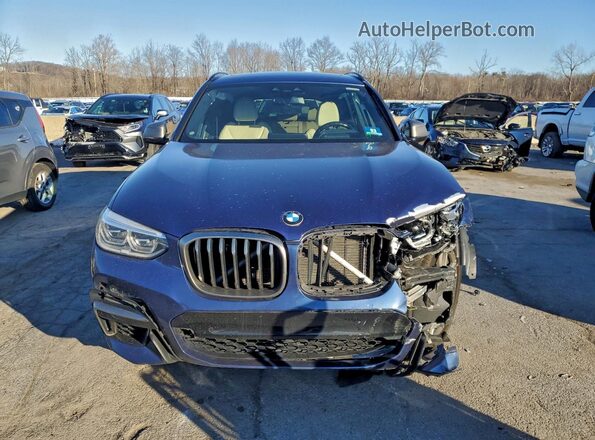 5UXTY9C04LLE59459 2020 BMW X3 Blue Vista frontal