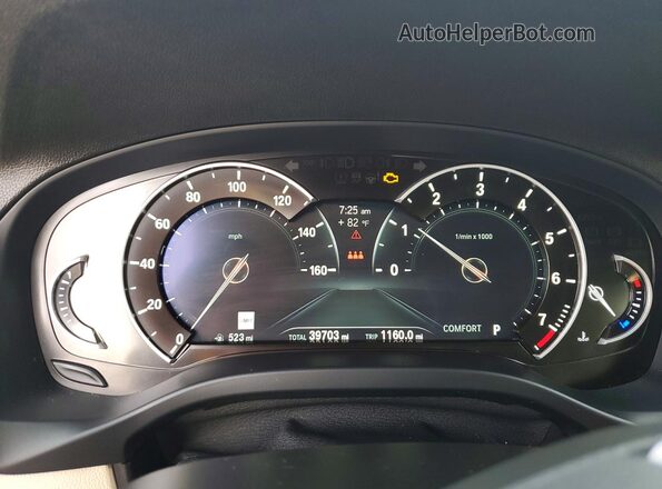 5UXUJ3C51KLG56606 2019 BMW X4 Burgundy Вид щитка приладів