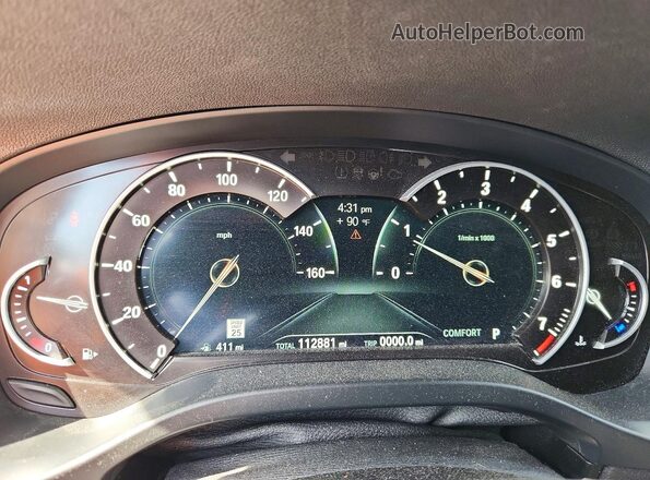 5UXUJ3C53KLA58761 2019 BMW X4 Charcoal Widok zestawu wskaźników