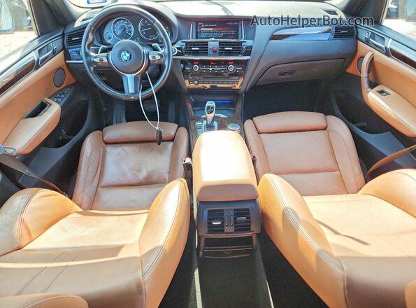5UXWX7C31H0W39972 2017 BMW X3 Blue Dashboard view