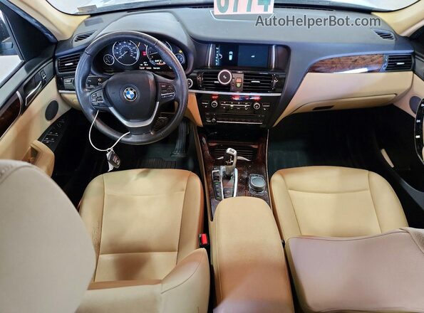 5UXWX7C35H0W39361 2017 BMW X3 Gray Вид панелі приладів