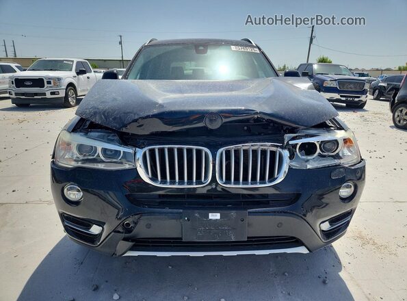 5UXWX7C52H0U39863 2017 BMW X3 Black Widok z przodu