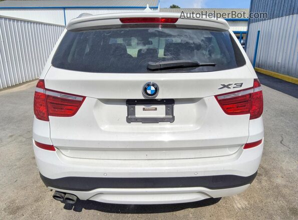 5UXWX7C55H0U39890 2017 BMW X3 White Հետևի տեսք