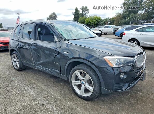 5UXWX9C30H0W70139 2017 BMW X3 Black Передня права чверть