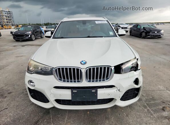 5UXWX9C31H0W71509 2017 BMW X3 White წინა ხედი