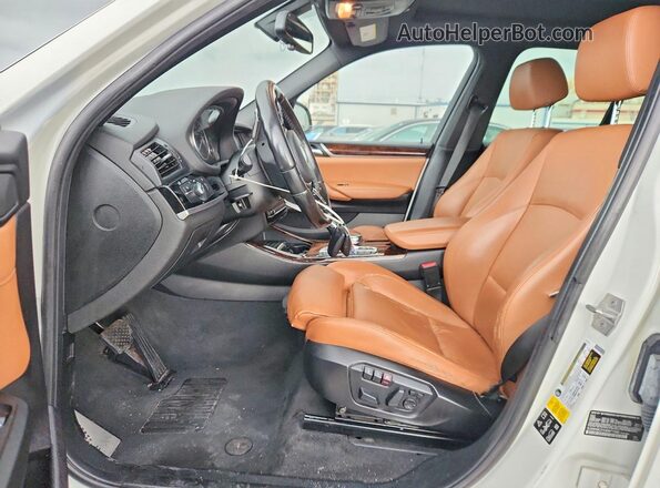 5UXWX9C31H0W71509 2017 BMW X3 White წინა სალონის ხედი