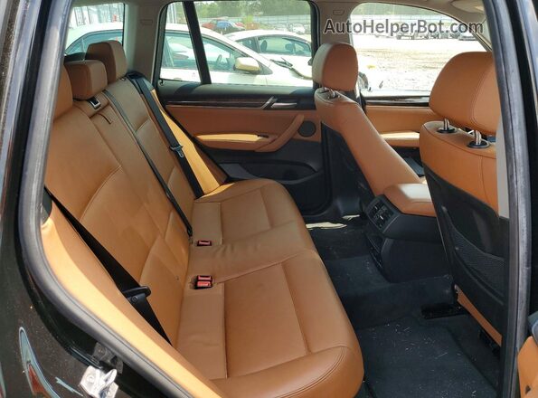 5UXWX9C33H0T22089 2017 BMW X3 Black Вид задніх сидінь