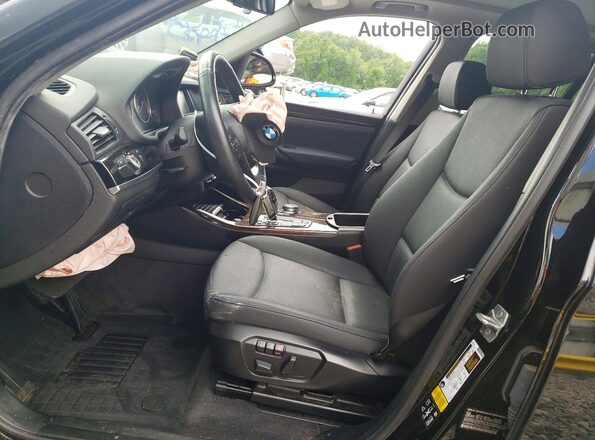 5UXWX9C33H0T22500 2017 BMW X3 Black Widok wnętrza z przodu