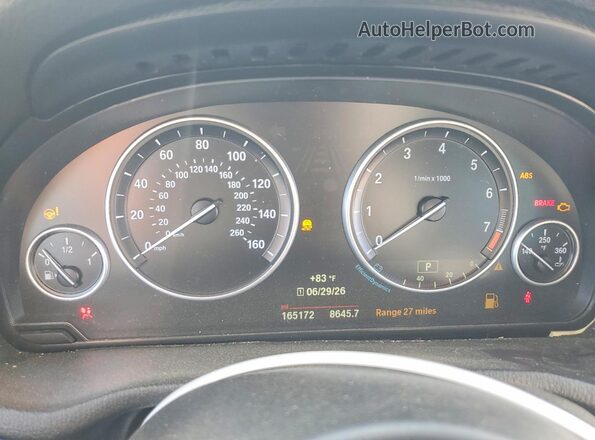 5UXWX9C35H0W68242 2017 BMW X3 White Вид щитка приладів