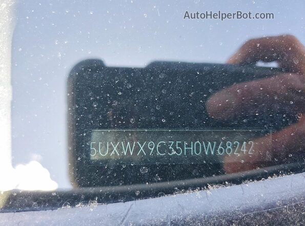 5UXWX9C35H0W68242 2017 BMW X3 White Вид наклейки з VIN-кодом