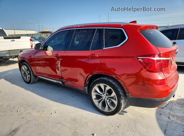 5UXWX9C35H0W71755 2017 BMW X3 Red უკანა მარცხენა