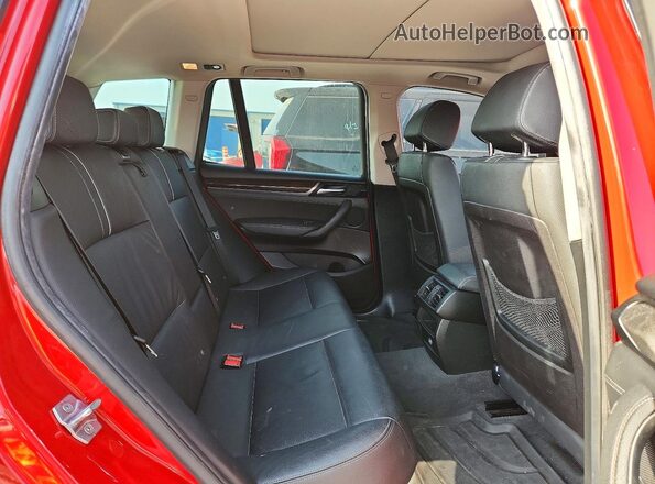 5UXWX9C35H0W71755 2017 BMW X3 Red უკანა სალონის ხედი