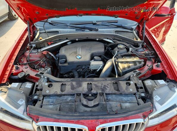 5UXWX9C35H0W71755 2017 BMW X3 Red ძრავის განყოფილების ხედი