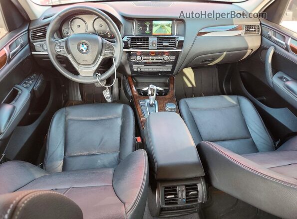5UXWX9C35H0W71755 2017 BMW X3 Red წინა პანელის ხედი