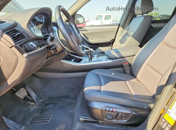 5UXWX9C36H0T16559 2017 BMW X3 Black წინა სალონის ხედი