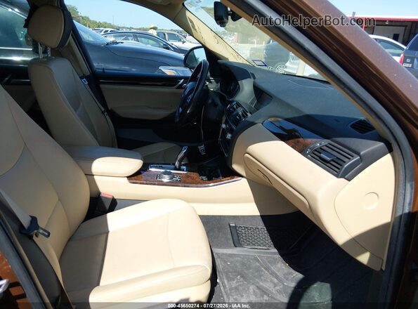5UXWX9C38H0W71118 2017 BMW X3 Brown Widok wnętrza z przodu