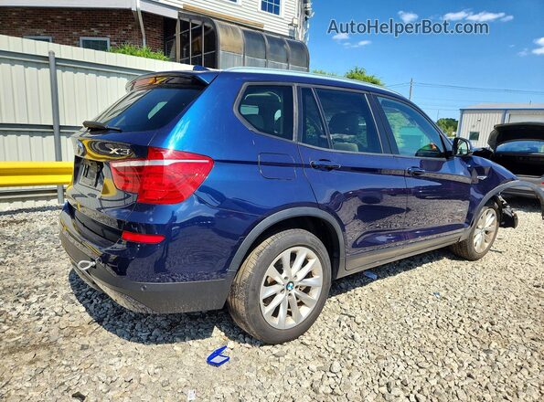 5UXWX9C39H0T23859 2017 BMW X3 Blue Задня права чверть