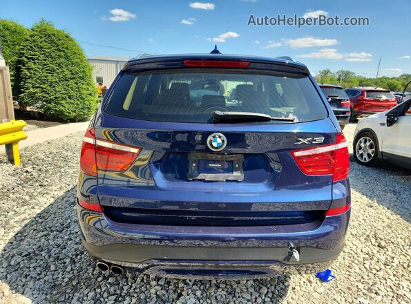 5UXWX9C39H0T23859 2017 BMW X3 Blue Вид ззаду