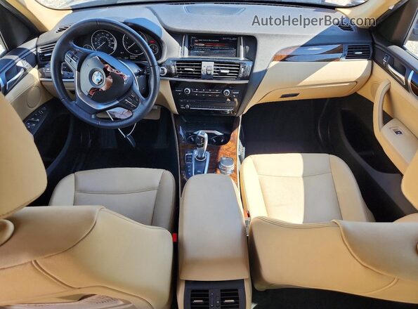 5UXWX9C39H0T23859 2017 BMW X3 Blue Вид панелі приладів