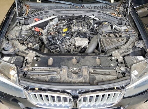 5UXWX9C3XH0T17830 2017 BMW X3 Black Widok komory silnika