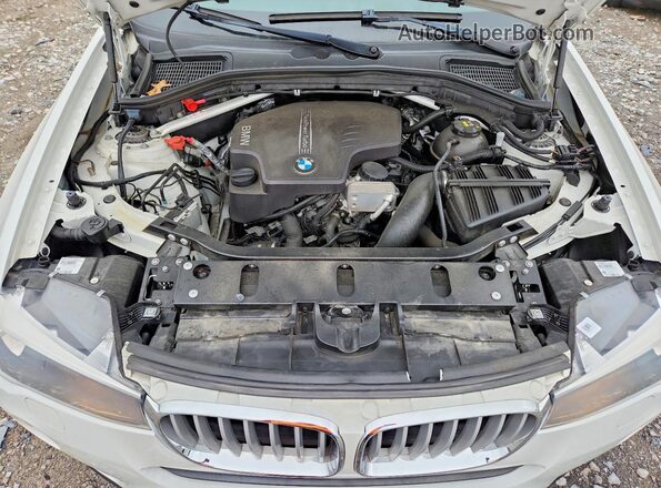 5UXWX9C3XH0W77230 2017 BMW X3 White Вид підкапотного простору