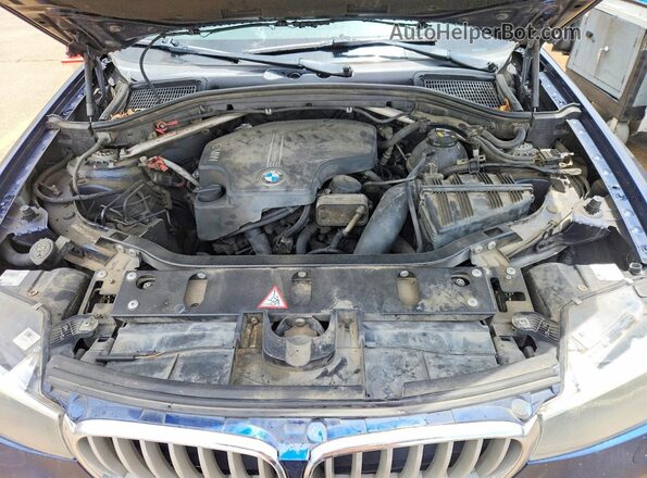 5UXWX9C51G0D71438 2016 BMW X3 Blue Engine compartment view