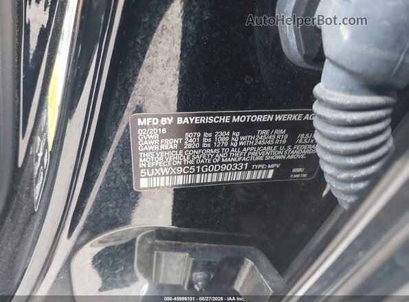 5UXWX9C51G0D90331 2016 BMW X3 Черный Вид подкапотного пространства