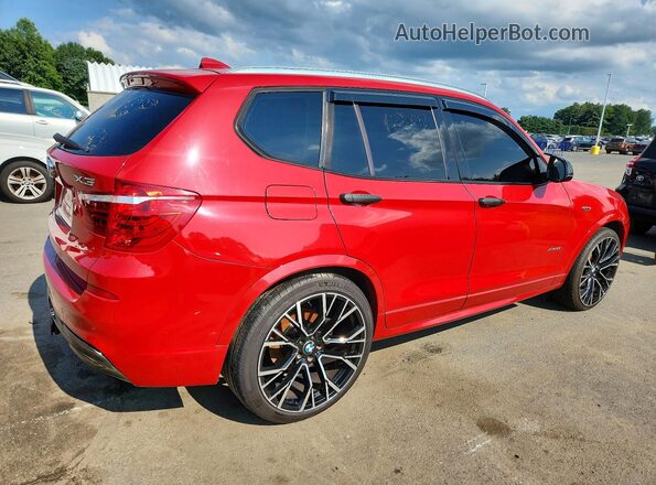 5UXWX9C52G0D64627 2016 BMW X3 Red Задня права чверть