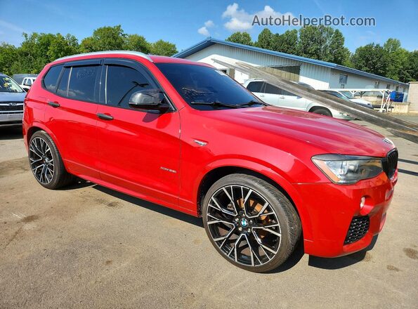 5UXWX9C52G0D64627 2016 BMW X3 Red Передня права чверть