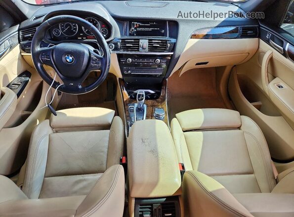 5UXWX9C52G0D64627 2016 BMW X3 Red Вид панелі приладів