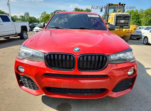 5UXWX9C52G0D64627 2016 BMW X3 Red Вид спереду