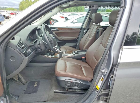 5UXWX9C53G0D65379 2016 BMW X3 Gray Vista interior delantera