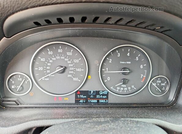 5UXWX9C53G0D75782 2016 BMW X3 Black Вид щитка приладів