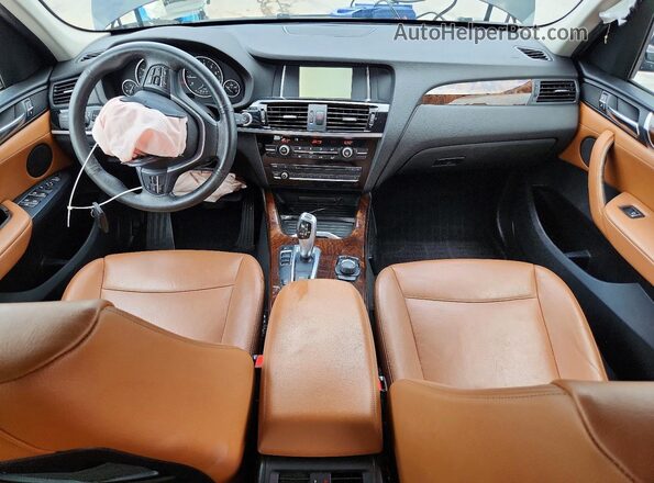 5UXWX9C53G0D75782 2016 BMW X3 Black Вид панелі приладів