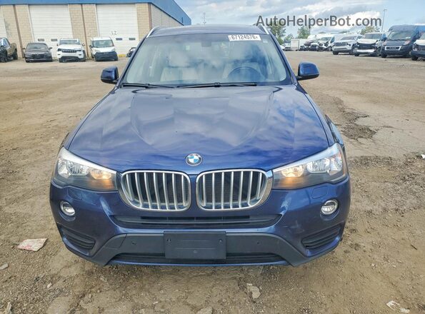 5UXWX9C53H0T07741 2017 BMW X3 Blue Front view